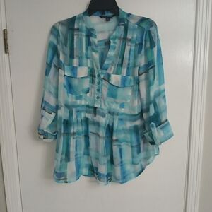 Blue Plaid Women's Top